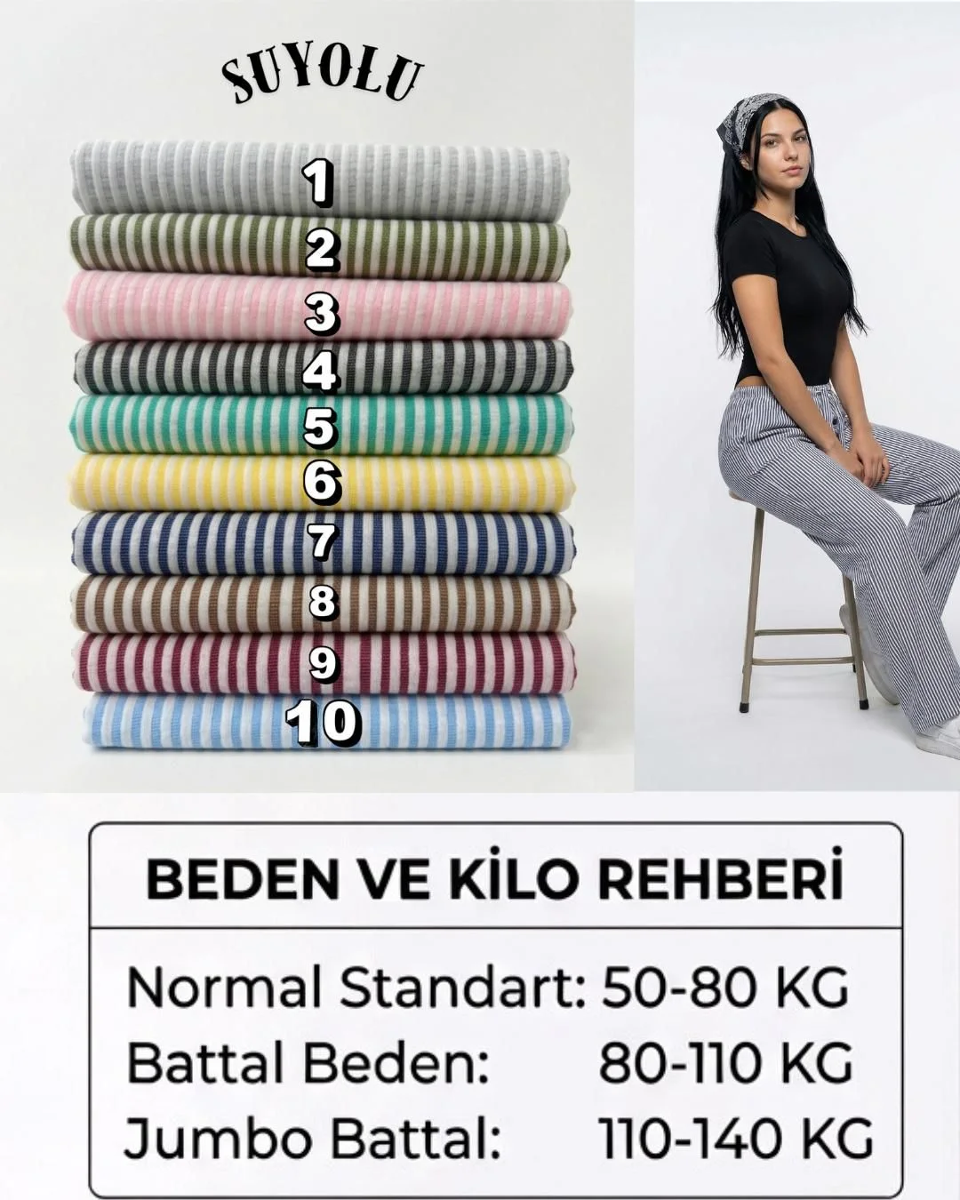 Kadın Suyolu %100 Pamuklu Yazlık Pantolon